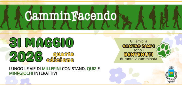 31 Maggio Rodano: Cammin Facendo – Camminata con sosta Yoga Pilates a cura di Kaila